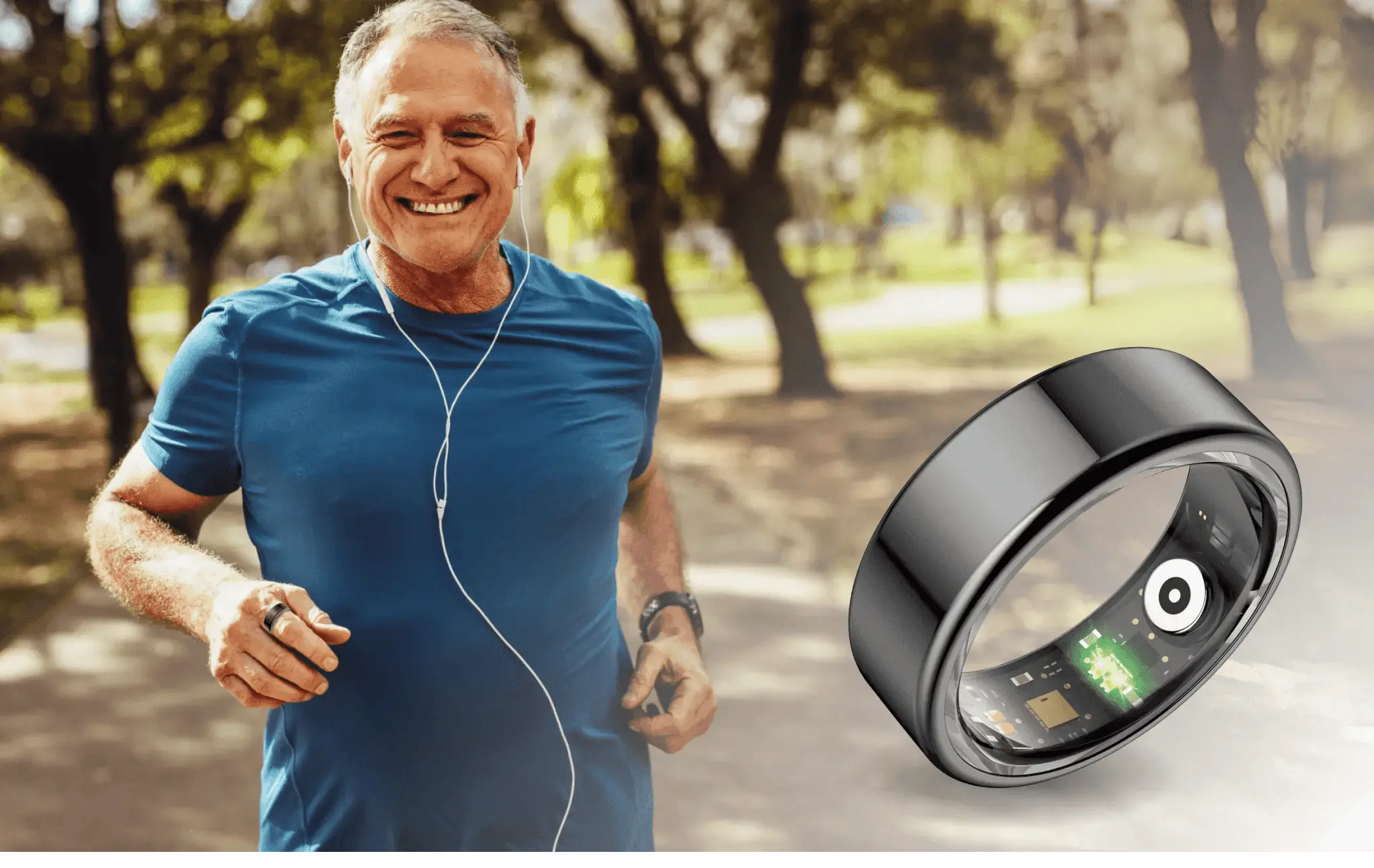 Smart ring on hand lifestyle shot